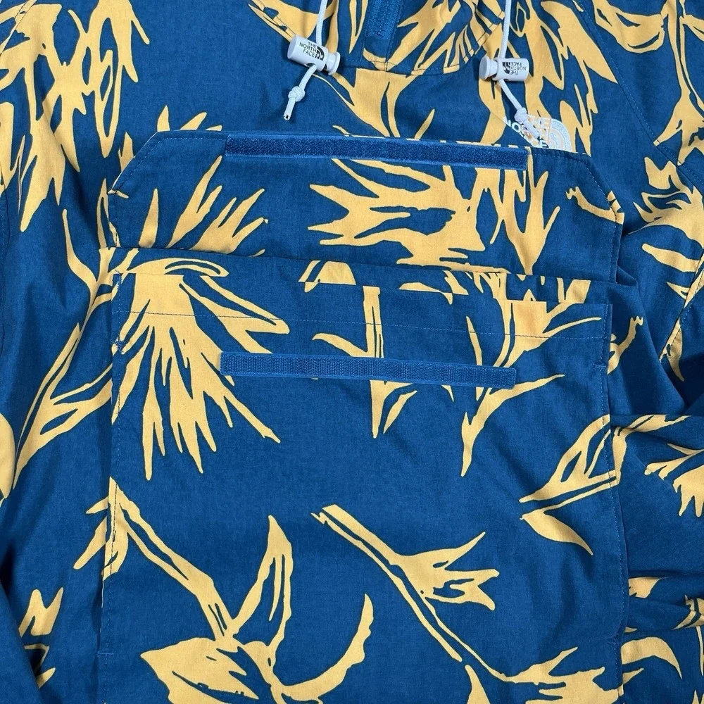 The North Face Class V Pullover Hoodie Men S Blue Coral Tropical‎ Paint Brush